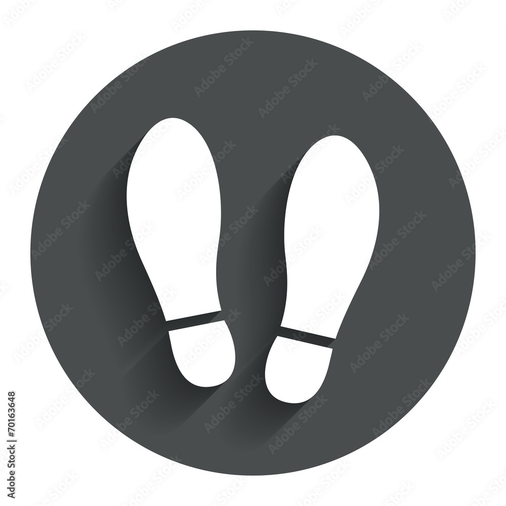 Imprint shoes sign icon. Shoe print symbol Imprint shoes sign icon. Shoe print symbol