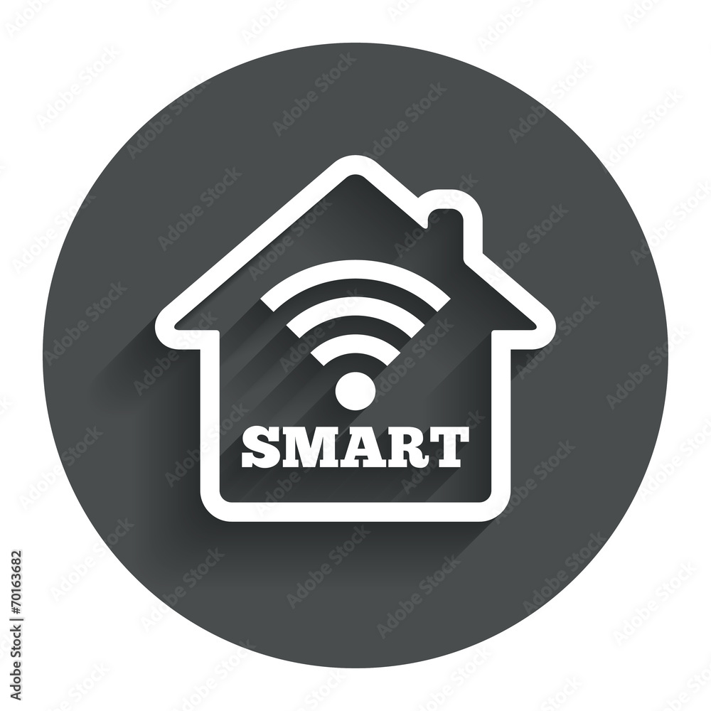 Smart home sign icon. Smart house button. Smart home sign icon. Smart house button.
