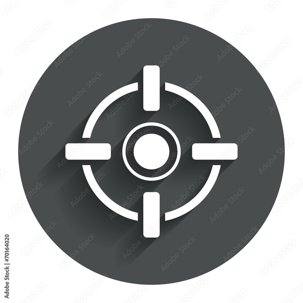 Crosshair sign icon. Target aim symbol. Crosshair sign icon. Target aim symbol.