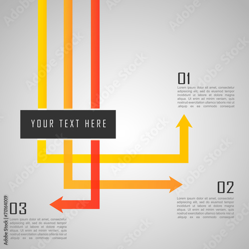 Inforgraphic connection template with arrows