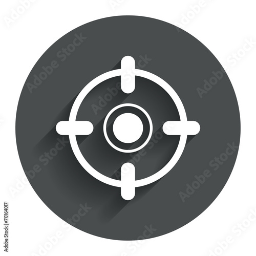 Crosshair sign icon. Target aim symbol.