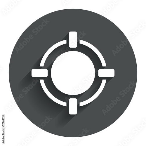 Crosshair sign icon. Target aim symbol.