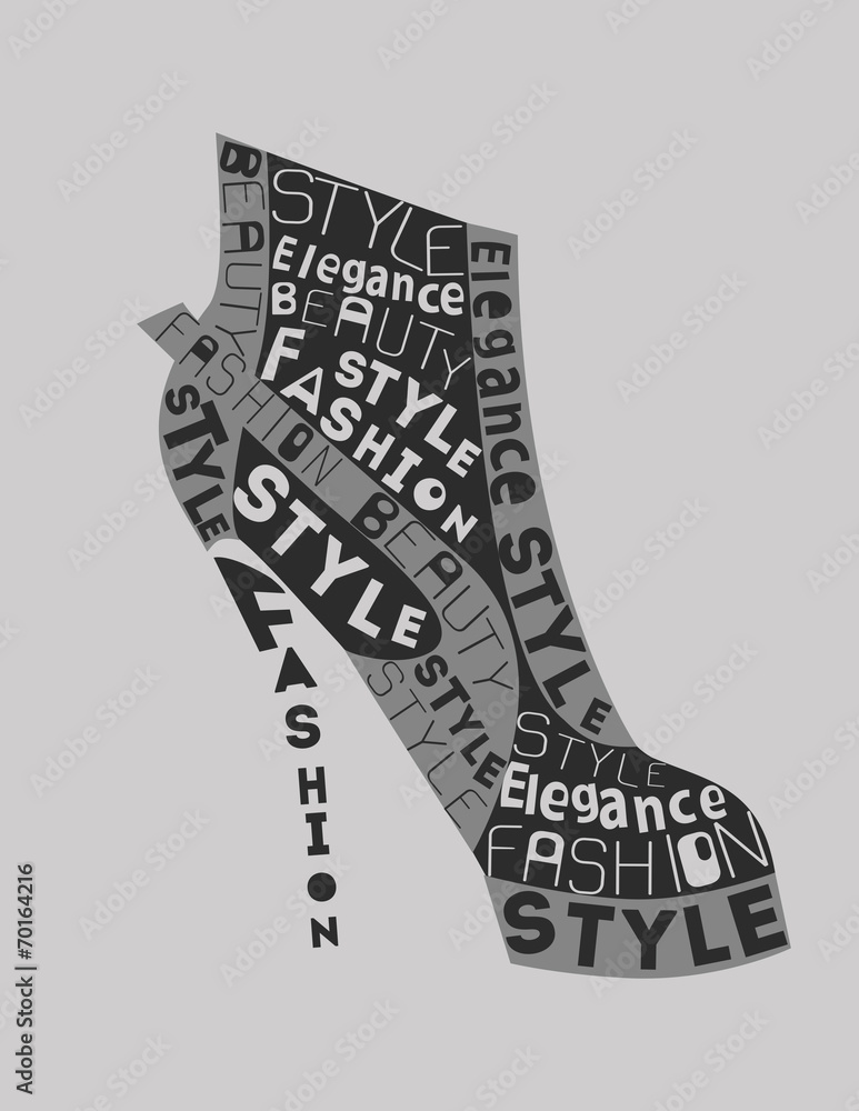 Shoe from words. Shoe from words.