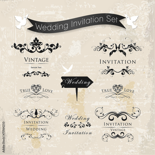 Wedding Vintage Invitation Collection
