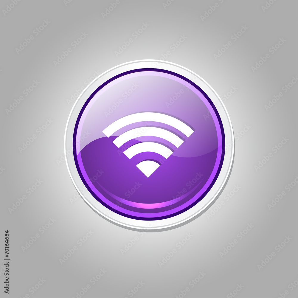 WIFI Circular Vector Purple Web Icon Button WIFI Circular Vector Purple Web Icon Button