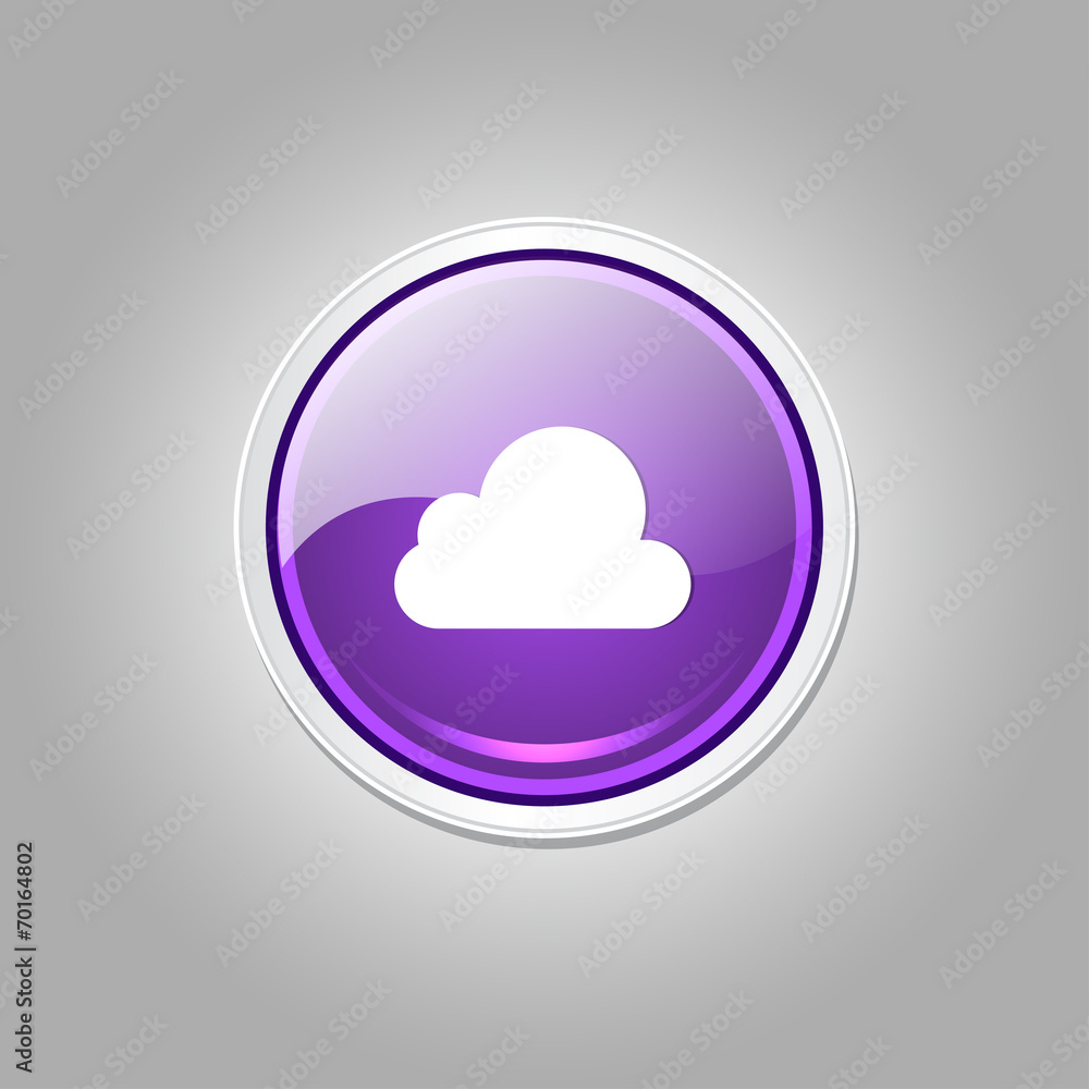 Cloud Circular Vector Purple Web Icon Button Cloud Circular Vector Purple Web Icon Button