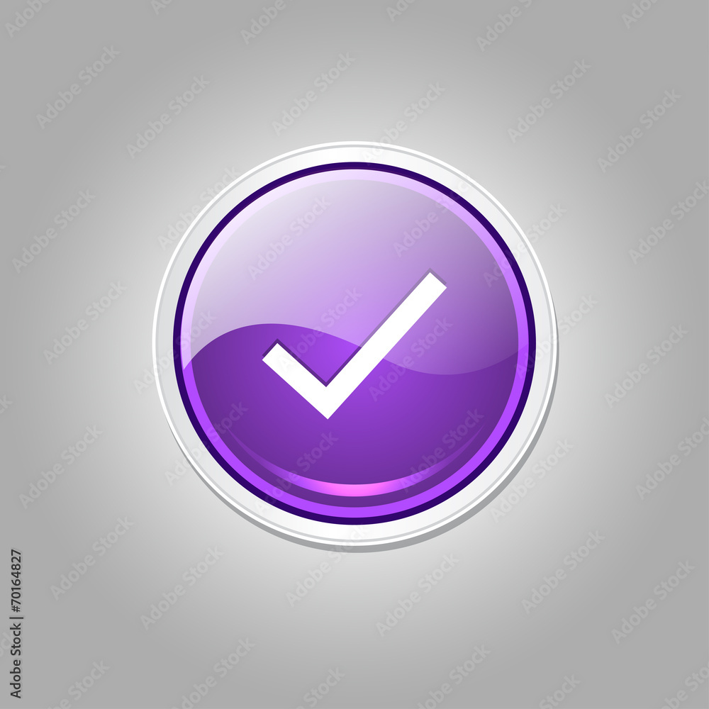Tick Mark Circular Vector Purple Web Icon Button Tick Mark Circular Vector Purple Web Icon Button