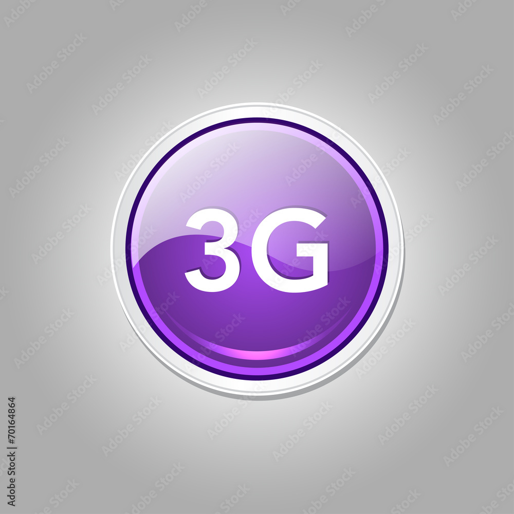 3g Sign Circular Purple Vector Button Icon 3g Sign Circular Purple Vector Button Icon
