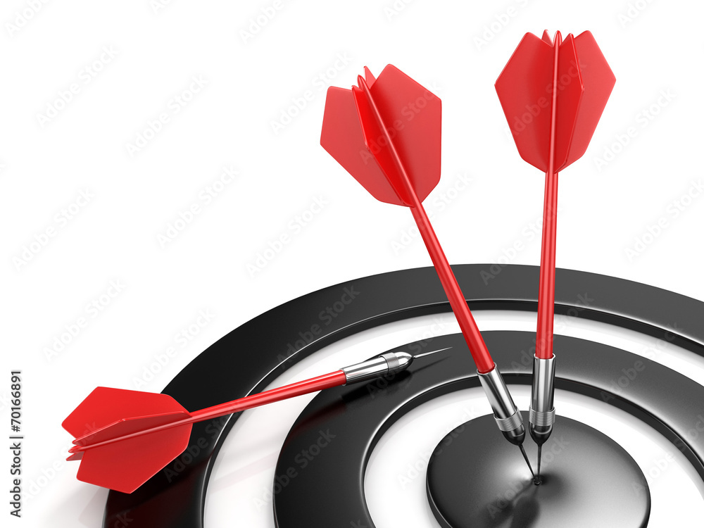 Darts on a white background. 3d illustration Darts on a white background. 3d illustration