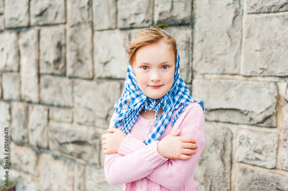 Outdoor portrait of adorable little girl Outdoor portrait of adorable little girl