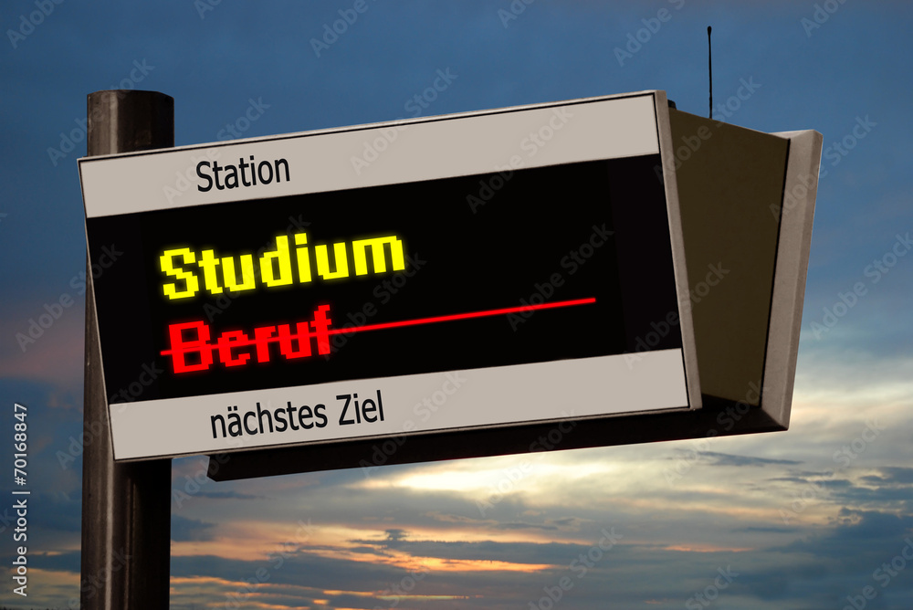 Anzeigetafel 4 - Studium