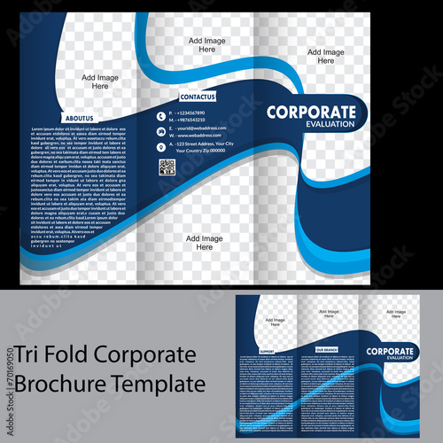 tri fold corporate brochure template photo