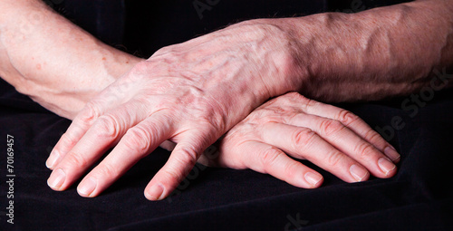 Hands of old man