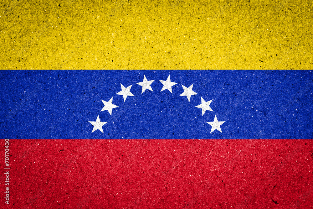 Venezuela flag on paper background