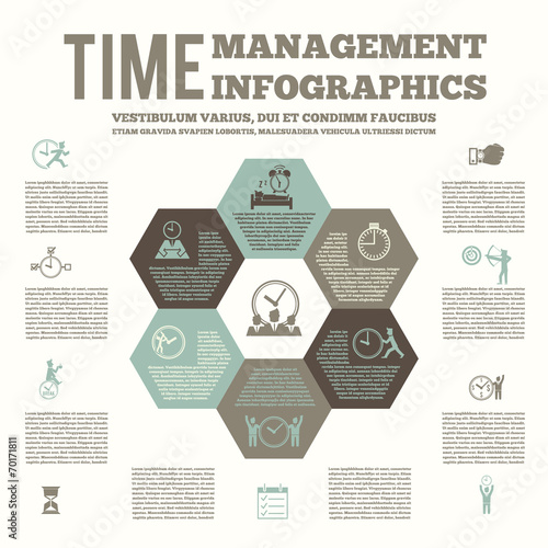 Time management infografic  poster