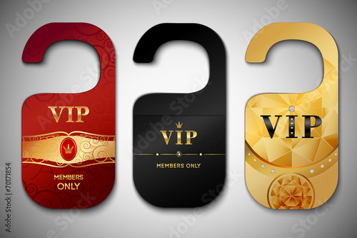 Vip door tags set