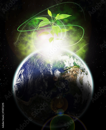 New Ecologic era rising with flare-Elements of this image furnis