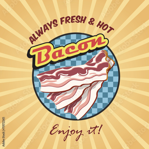 Bacon retro poster