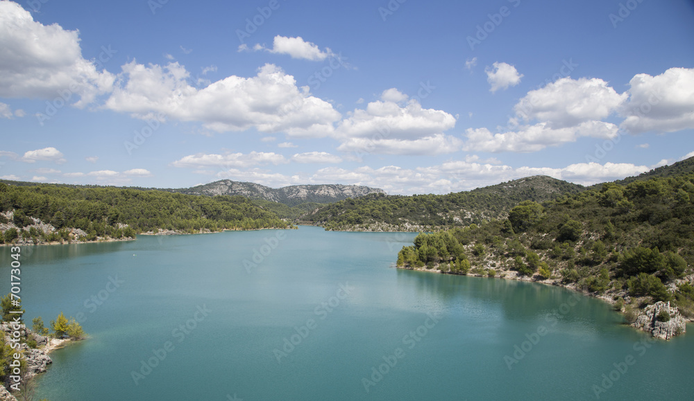 lake near sainte victoire in provence