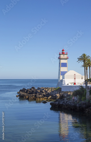 beautiful lighthouse in Cascais seaside, Portugal
