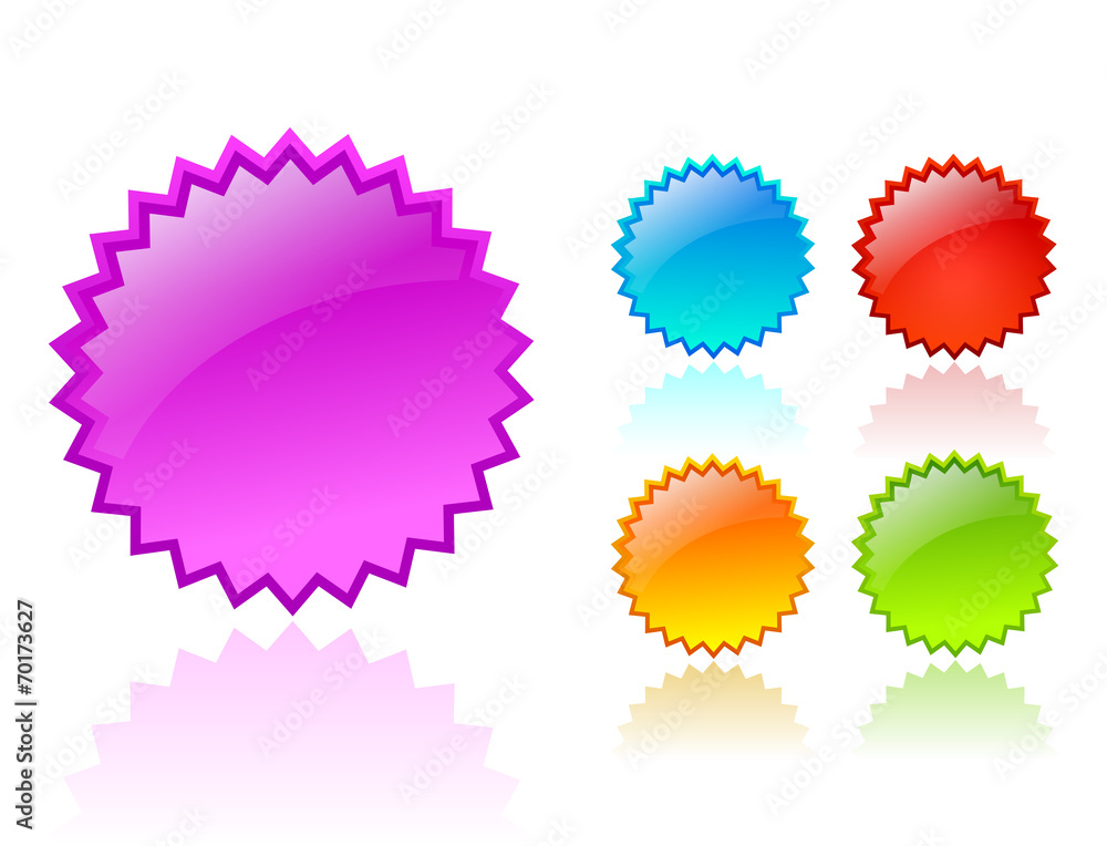 Glass splash stars set Glass splash stars set