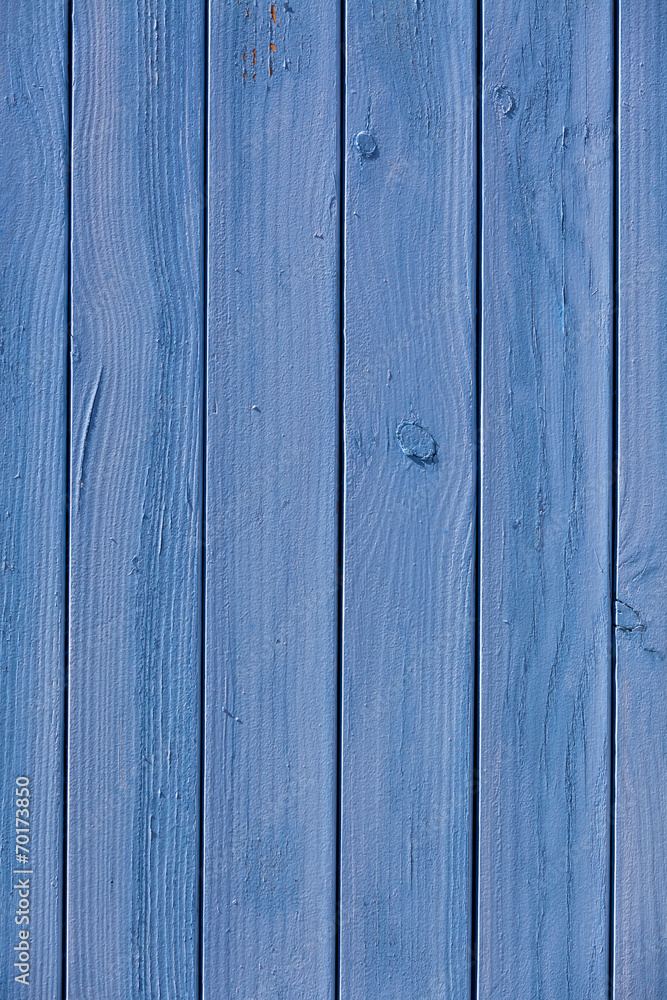 Naklejka premium Blue wooden planks surface background