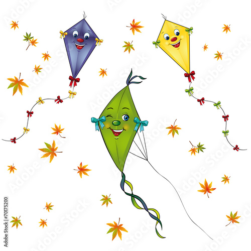 Drachen Papierdrachen Set Sammlung Kollektion