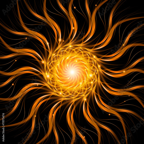 Abstract background light lines, futuristic wave.