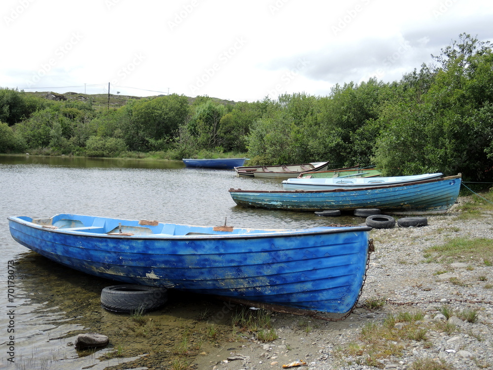 Obraz premium Barques bleues