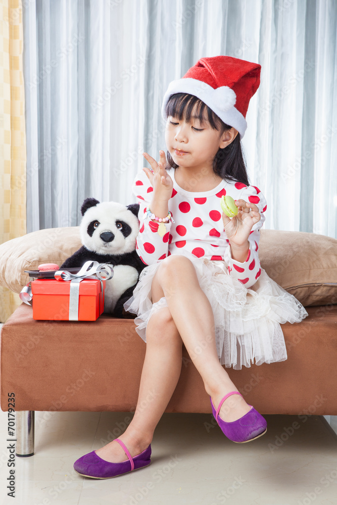 Little Girl With a Plate of Cookies for Santa Little Girl With a Plate of Cookies for Santa