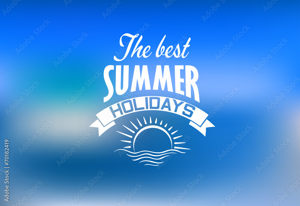 Summer holidays banner Summer holidays banner