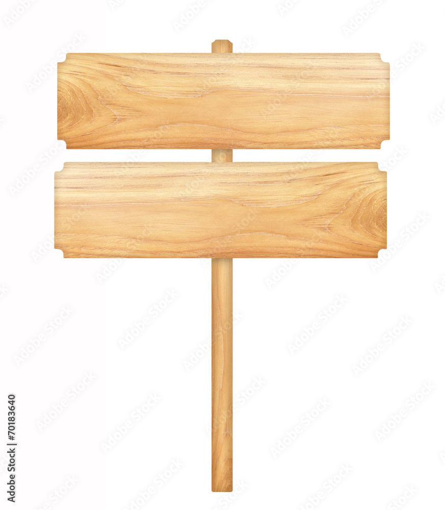 Wooden sign isolated on white background. Wooden sign isolated on white background.