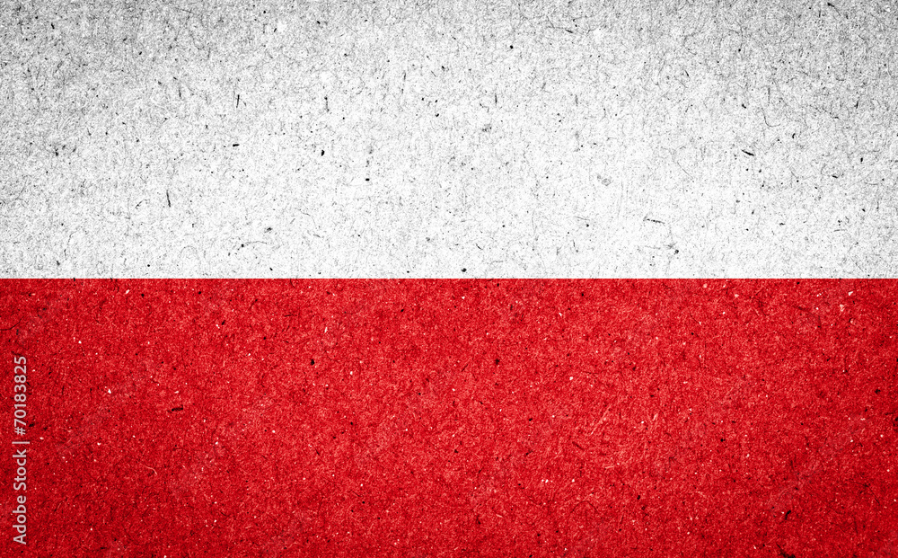 Poland flag on paper background Poland flag on paper background