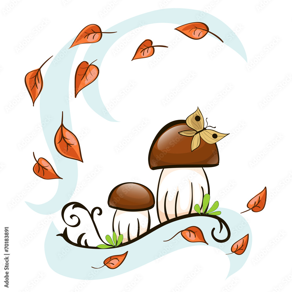 Naklejka premium mushrooms