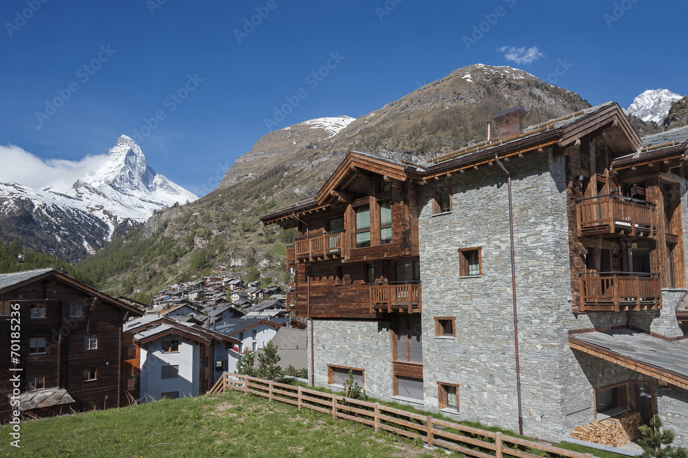 Zermatt and Mountain Matterhorn in Switzerland Zermatt and Mountain Matterhorn in Switzerland