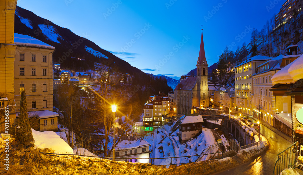 Mountains ski resort Bad Gastein Austria