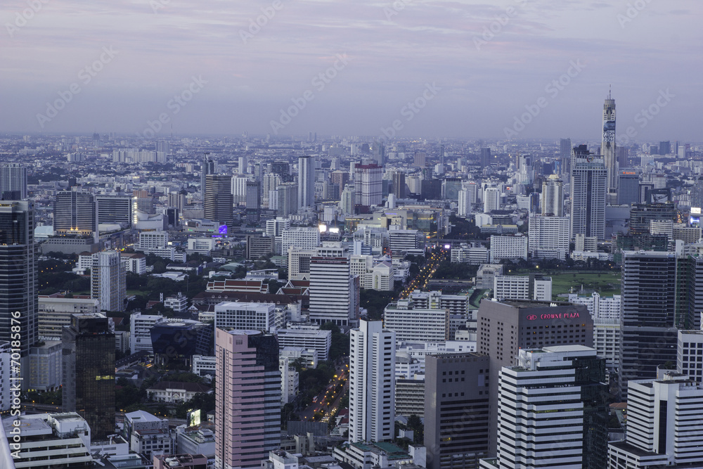 Obraz premium Bangkok city view at sunset