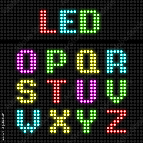 LED display alphabet