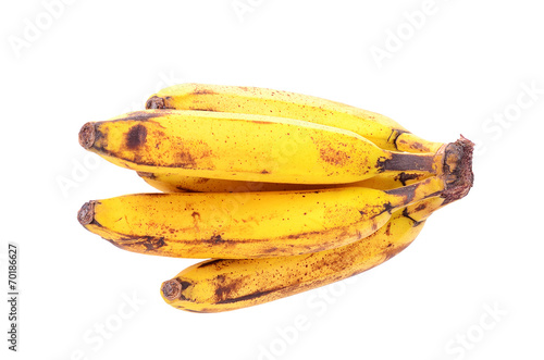 Over ripe banana isolated on white background