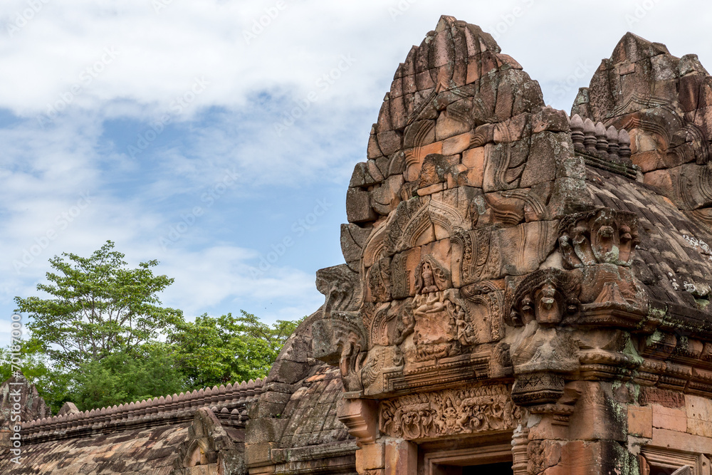 Pediment of Khmer ruin, Phanomrung