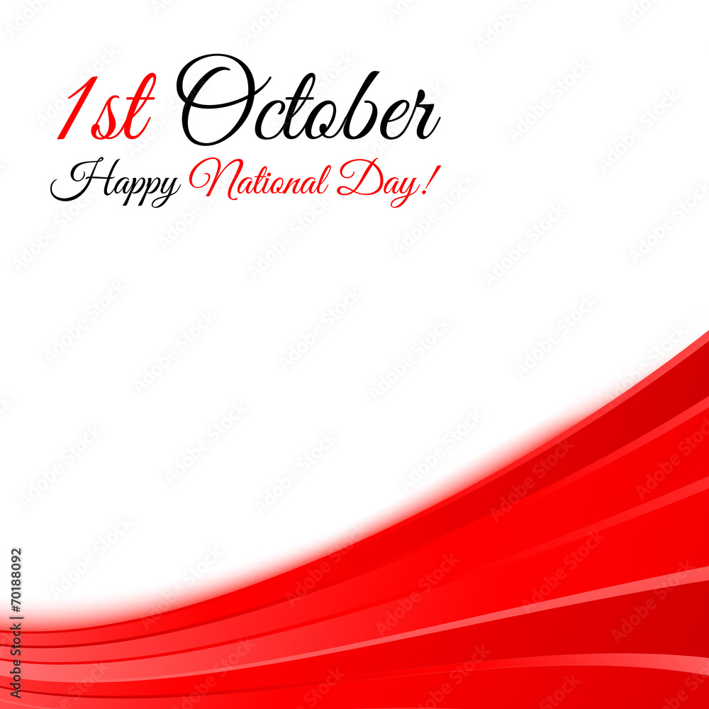 1st October National Day background template 1st October National Day background template