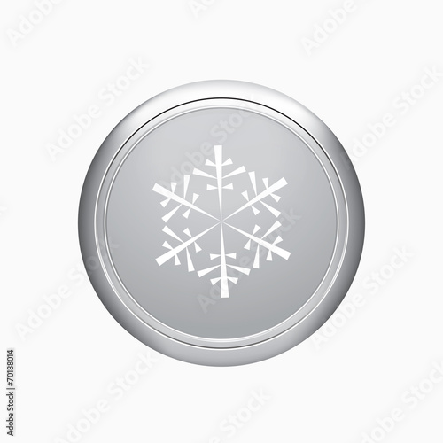 Internet button. Snowflake icon on white background.