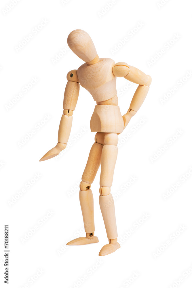 Wooden mannequin isolated on white Wooden mannequin isolated on white