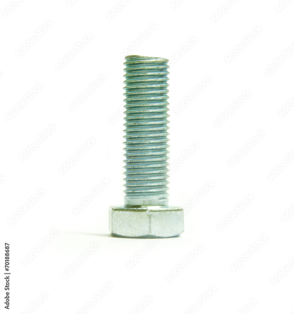 a screw on a white background a screw on a white background