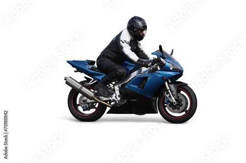 Fototapeta Naklejka Na Ścianę i Meble -  Person riding on motorbike