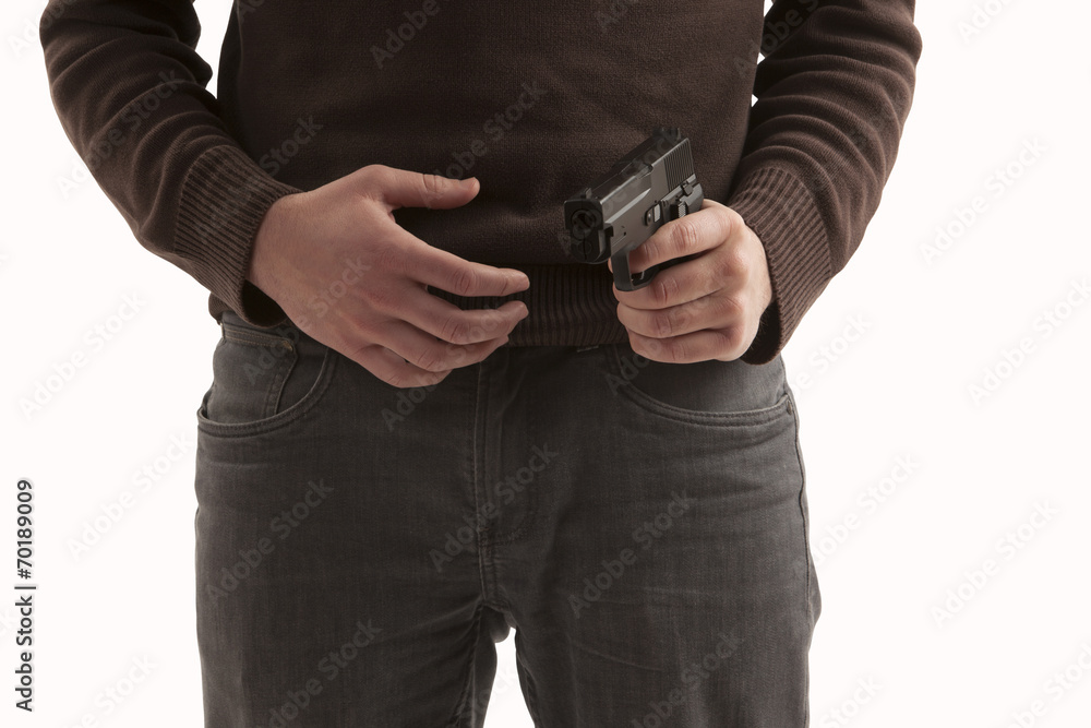 Man holding gun