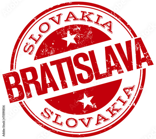Canvas Print bratislava stamp