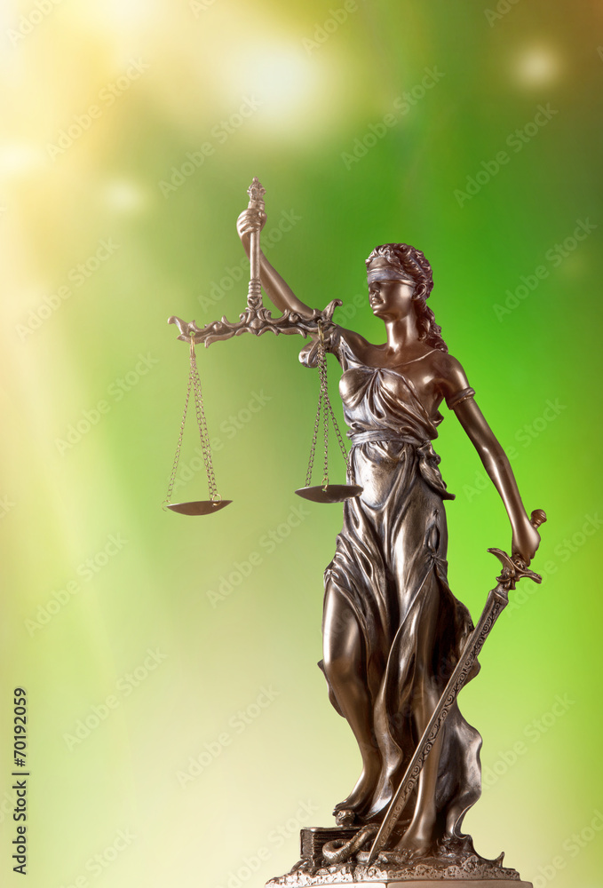 Themis in spotlight, law concept. Themis in spotlight, law concept.