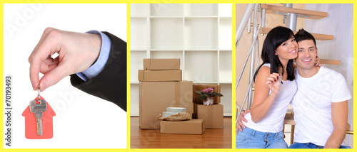 Real estate collage: moving...