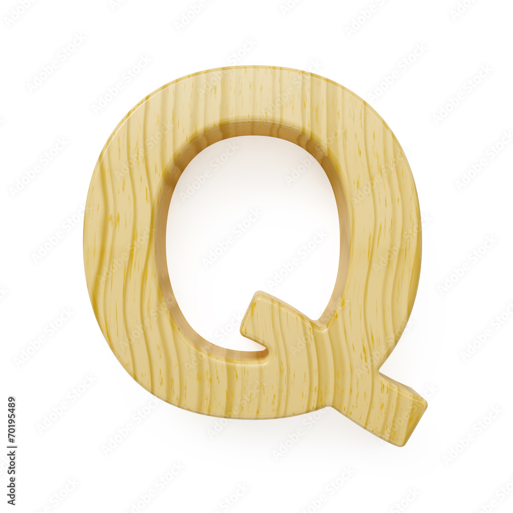 Wooden alphabet letter symbol - Q Wooden alphabet letter symbol - Q